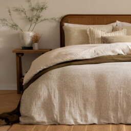 Yard Perrie Leaf Muslin 100% Cotton Duvet Sets, Natural, King - thumbnail 5