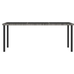 Walplus Garden Dining Table Grey 180X70X73 Cm Poly Rattan - thumbnail 2