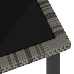 Walplus Garden Dining Table Grey 180X70X73 Cm Poly Rattan - thumbnail 4