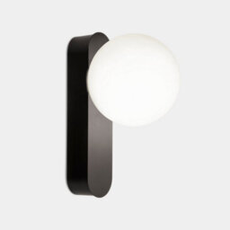 Luminosa Lighting Luminosa Perlina Globe Wall Lights Black Led 8.8W Cct 2700-3000-4000K Ip44 On-Off - thumbnail 1