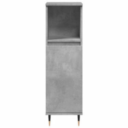 Berkfield Industrial Bathroom Cabinet Concrete Grey 30X30X100 Cm Engineered Wood - thumbnail 4