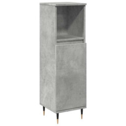 Berkfield Industrial Bathroom Cabinet Concrete Grey 30X30X100 Cm Engineered Wood - thumbnail 1
