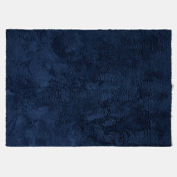 Ohs Fluffy Teddy Rug Soft Floor Carpet Non Slip Area Mat, Navy - 160 X 230Cm