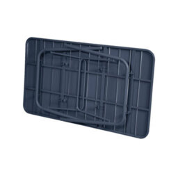 Sweeek - Metal Folding Garden Table 140Cm, Seats 4 Marine Blue 141.2X80X72.5 Cm - Amelia 140Cm - thumbnail 8