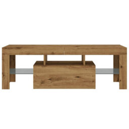 Berkfield Tv Cabinet With Led Lights Artisan Oak 120X36.5X40 Cm Engineered Wood - thumbnail 7