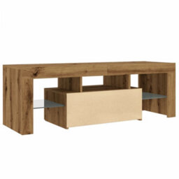 Berkfield Tv Cabinet With Led Lights Artisan Oak 120X36.5X40 Cm Engineered Wood - thumbnail 9