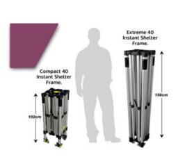 Crocodile Trading 3M X 3M Compact 40 Commercial Instant Shelter Pop Up Gazebos Frame, Canopy & Sides - Burgundy - thumbnail 5