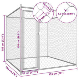 Berkfield Durable Outdoor Dog Kennel 193X193X185 Cm - thumbnail 6