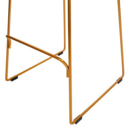 Wyld And Coco Set Of 2 Gold Wire Bar Chairs With Black Faux Leather Seats For Counter-Height - thumbnail 8