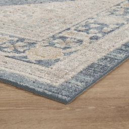 Maia Washable Low Pile Non Slip Orchid Traditional Area Rug - Navy, 160 X 240 Cm (Rectangular) - thumbnail 4