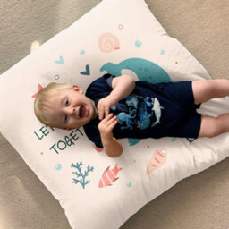 rucomfy Beanbags Rucomfy Indoor Under The Sea Bean Bag - Kids Floor Cushion Seat - thumbnail 2