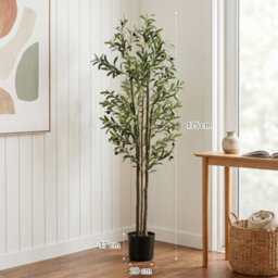 Homcom 175 Cm Artificial Olive Tree, Tall Faux Plant With 787 Leaves - thumbnail 3