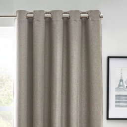 furn. Furn Dawn Textured Blackout Eyelet Curtain Pair Grey (W)117Cm X (D)183Cm - thumbnail 2