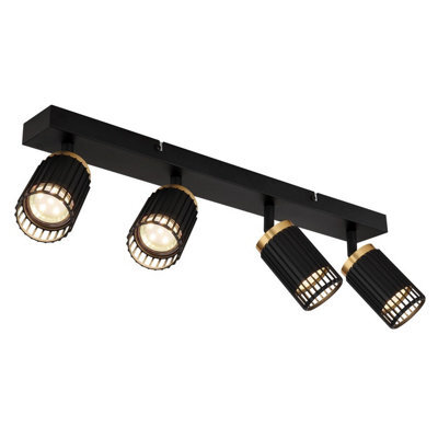 Luminosa Lighting Luminosa Korben Ceiling Spotlight Bar Matt Black 4X Gu10 - image 1