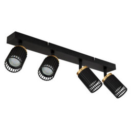 Luminosa Lighting Luminosa Korben Ceiling Spotlight Bar Matt Black 4X Gu10 - thumbnail 2
