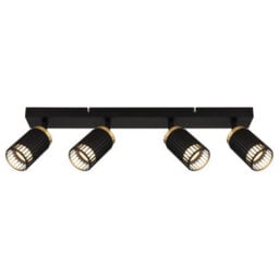 Luminosa Lighting Luminosa Korben Ceiling Spotlight Bar Matt Black 4X Gu10 - thumbnail 3