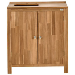 Beliani 3 Piece Outdoor Kitchen Set With Sink Venosa Acacia Wood Brown/ Silver - thumbnail 9