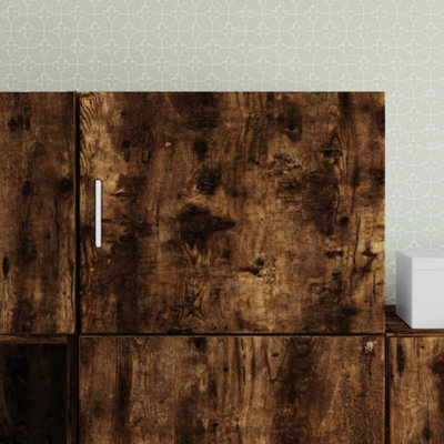 Berkfield Wall Cabinet Smoked Oak 50X42.5X40 Cm Engineered Wood - image 1