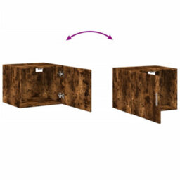 Berkfield Wall Cabinet Smoked Oak 50X42.5X40 Cm Engineered Wood - thumbnail 7