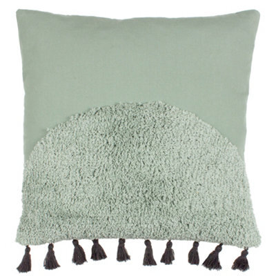 Furn. Radiance Tufted Cotton Tasselled Cushion Cover - image 1