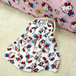 Character World Hello Kitty Fleece Blanket Soft Warm White Cat Kids Girls Throw 100 X 150Cm - thumbnail 4
