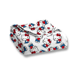 Character World Hello Kitty Fleece Blanket Soft Warm White Cat Kids Girls Throw 100 X 150Cm - thumbnail 6
