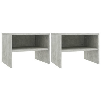 Berkfield Bedside Cabinets 2 Pcs Concrete Grey 40X30X30 Cm Engineered Wood - image 1