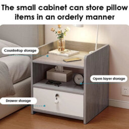1 Drawer Compact Wooden Bedroom Bedside Cabinet Furniture - thumbnail 6