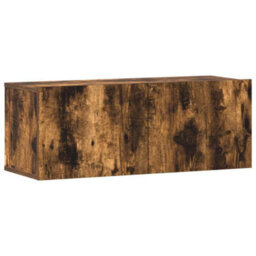 Berkfield Classic 3 Piece Tv Cabinet Set Smoked Oak Engineered Wood - thumbnail 4