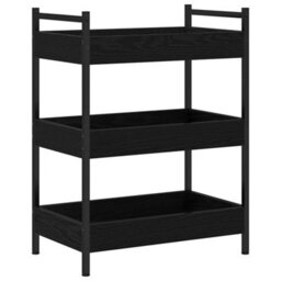 Walplus Kitchen Trolley Black Oak 50 X 30 X 70 Cm Engineered Wood - thumbnail 5