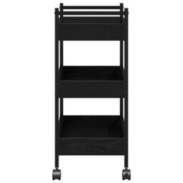 Walplus Kitchen Trolley Black Oak 50 X 30 X 70 Cm Engineered Wood - thumbnail 8