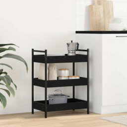 Walplus Kitchen Trolley Black Oak 50 X 30 X 70 Cm Engineered Wood - thumbnail 4