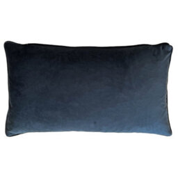 Wylder Tropics Mogori Leafage Digitally Printed Velvet Piped Polyester Filled Cushion - thumbnail 2