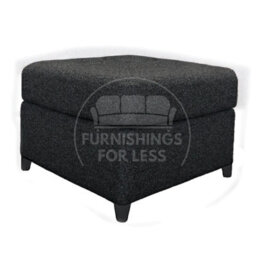 Furnishings For Less UK Paris Charcoal Boucle Fabric Sofa Accessory Footstool - thumbnail 2