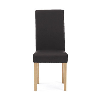 Furniture 48 Ola Brown Faux Leather Dining Chairs (Pair)