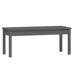 Vidaxl Garden Bench Grey 109X44X45 Cm Solid Wood Pine Garden Benches - thumbnail 2