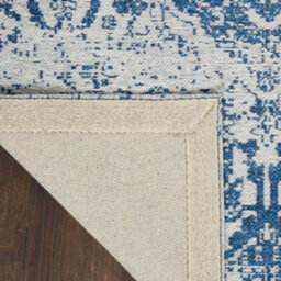 Blue Modern Easy To Clean Floral Dining Room Bedroom And Living Room Rug-69Cm X 114Cm - thumbnail 8