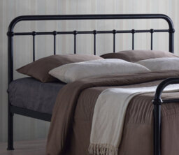 Save On Goods UK 4Ft Small Double Black Tubular Steel Metal Retro Victorian Bed Frame Bedstead - thumbnail 4