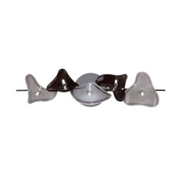 Luminosa Lighting Luminosa Otto Ceiling/wall 5 Light G4 Bar, Polished Chrome/black Glass, Not Led/cfl Compatible