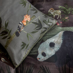 Paoletti Botanical Riches Chuan Exotic Jungle Duvet Cover Set, Super King, Nightfall - thumbnail 3
