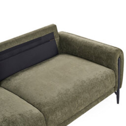 Beliani Sofa 3 Seater Skaro Chenille Green - thumbnail 8