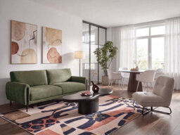 Beliani Sofa 3 Seater Skaro Chenille Green - thumbnail 2