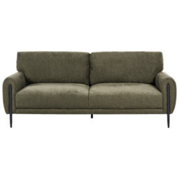 Beliani Sofa 3 Seater Skaro Chenille Green - thumbnail 1