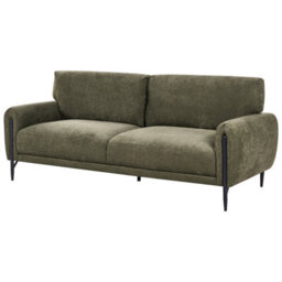 Beliani Sofa 3 Seater Skaro Chenille Green - thumbnail 4