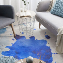 Beliani Paint-Splatter Area Rug 160 X 230 Cm, Multicolour Abstract, Short Pile - thumbnail 2