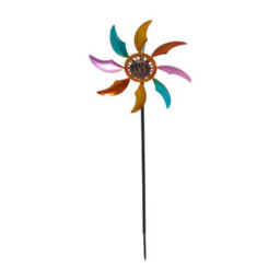 Garden Sanctuary Outdoor Metal Windmill Kinetic Spinner Weathervane For Patio, Garden, Or Yard Decoration