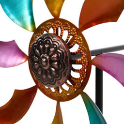 Garden Sanctuary Outdoor Metal Windmill Kinetic Spinner Weathervane For Patio, Garden, Or Yard Decoration - thumbnail 2