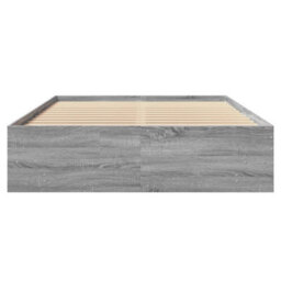 Berkfield Bed Frame Without Mattress Grey Sonoma 140X190 Cm Engineered Wood - thumbnail 5