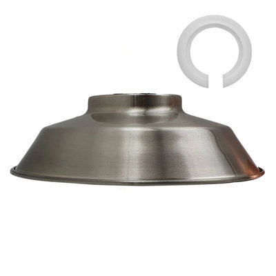 Satin Nickel Ceiling Light Shade 22Cm Metal Lamp Shades Pendant Lighting Ceiling Light - image 1