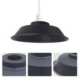 Satin Nickel Ceiling Light Shade 22Cm Metal Lamp Shades Pendant Lighting Ceiling Light - thumbnail 3